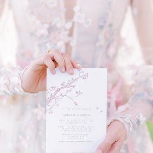 Cherry Blossom / Sakura Festival Wedding Invitations, Full Invite Suite, Save the Dates imagem 3