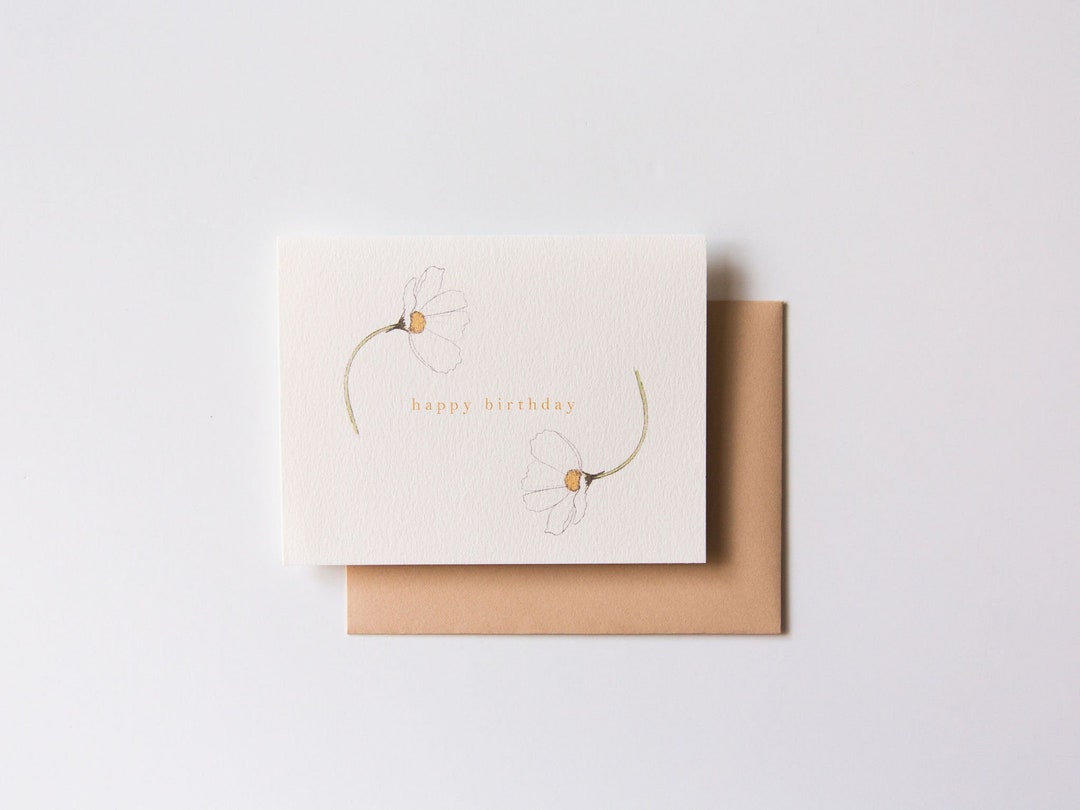 Daisy Happy Birthday Card - Etsy