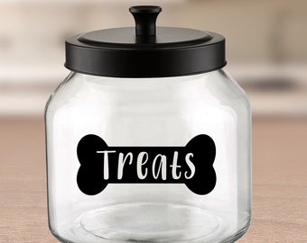 Dog Treat Jar Decal, Bone Design, Home Organization Label