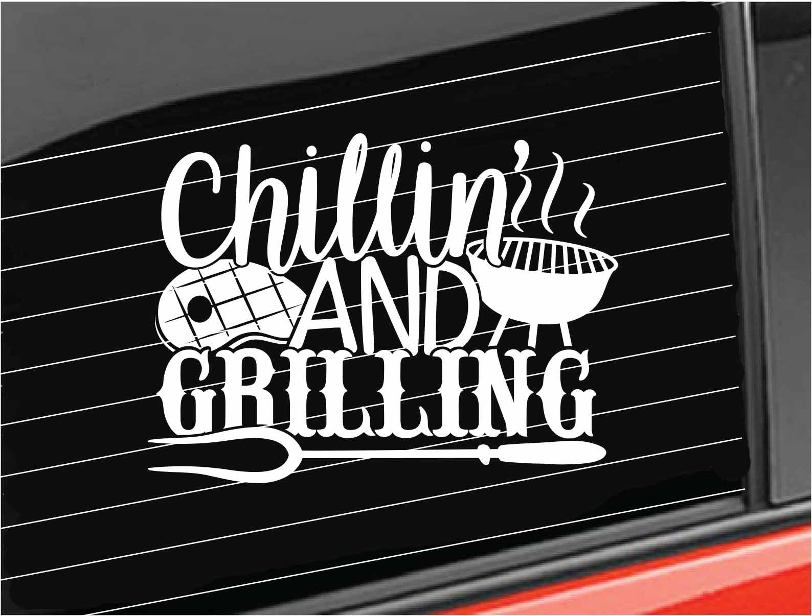 Grill Master Vinyl Decal Chillin and Grilling Decal Home Etsy
