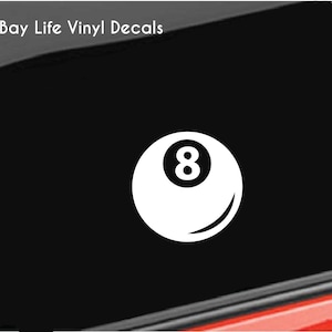 Eight Ball Vinyl Decal, Pool Table Decal, Shooting Pool Billiard Table Home/Laptop/Computer/Truck/Helmet Decal