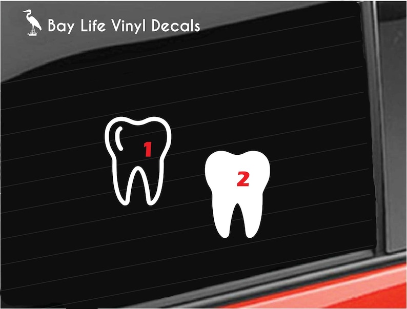 Tooth Vinyl Decal, Teeth Vinyl Decal, Dentist Tooth Vinyl Decal, Mouth ...