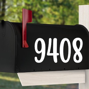 Mailbox Numbers Vinyl Decal, Mailbox Address Numbers Decal, Door Numbers, Mailbox Number Stickers (cost for 5 numbers or less).