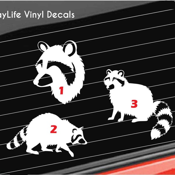 Racoon Vinyl Decal, Forest Racoon Decal, Racoon Sticker Decal Car/Truck/Home/Laptop/Computer/Phone Decal