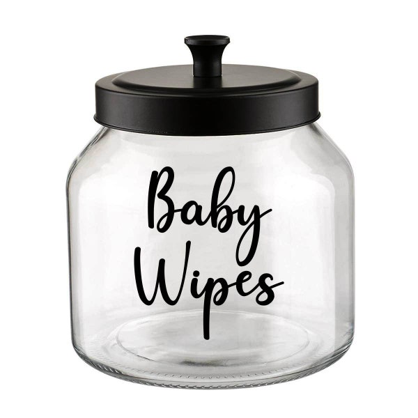 Baby Wipes Label Decal / Baby Room Decor, Baby Wipes Jar Label, Laundry Home Room Sticker, Home Organization Labels