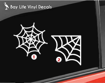Spider Web Vinyl Decal, Insects Scary Spiders Sticker, Halloween Tarantula House Web Sticker