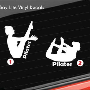 Pilates Vinyl Decal, Exercise Pilates Strength Sticker, Yoga Core Muscles Home/Laptop/Computer/Truck/Car Bumper Sticker Decal