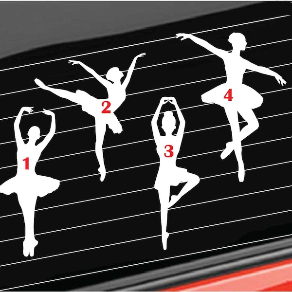 Ballerina Poses Vinyl Decal, Ballerina Girl Wall Window Decal,  Ballet Decal Home/Laptop/Computer/Truck/Car Bumper Sticker Decal