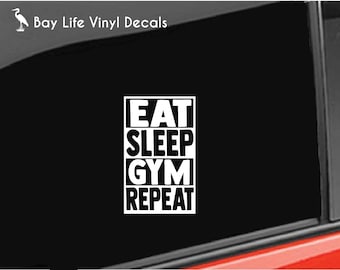 Gym Vinyl Decal, Weightlifting Decal, Fitness Sticker