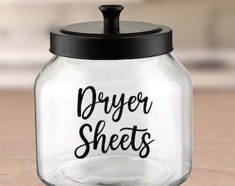 Dryer Sheets Label / Laundry Room Decal / Home Organization Label for Car/Truck/Home/Laptop/Computer/Phone Decal