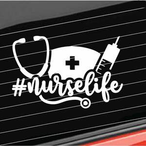 Nurse Vinyl Decal, Hastag Nurse Life Vinyl Decal, Medical Hospital Nurse Life Squad Home/Laptop/Computer/Truck/Car/Tumbler Sticker Decal