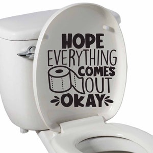 Krinisou Toilet Stickers Lid Decals Funny, Nice Butt Toilet Seat Sticker  Bathroom Decals for Toilet