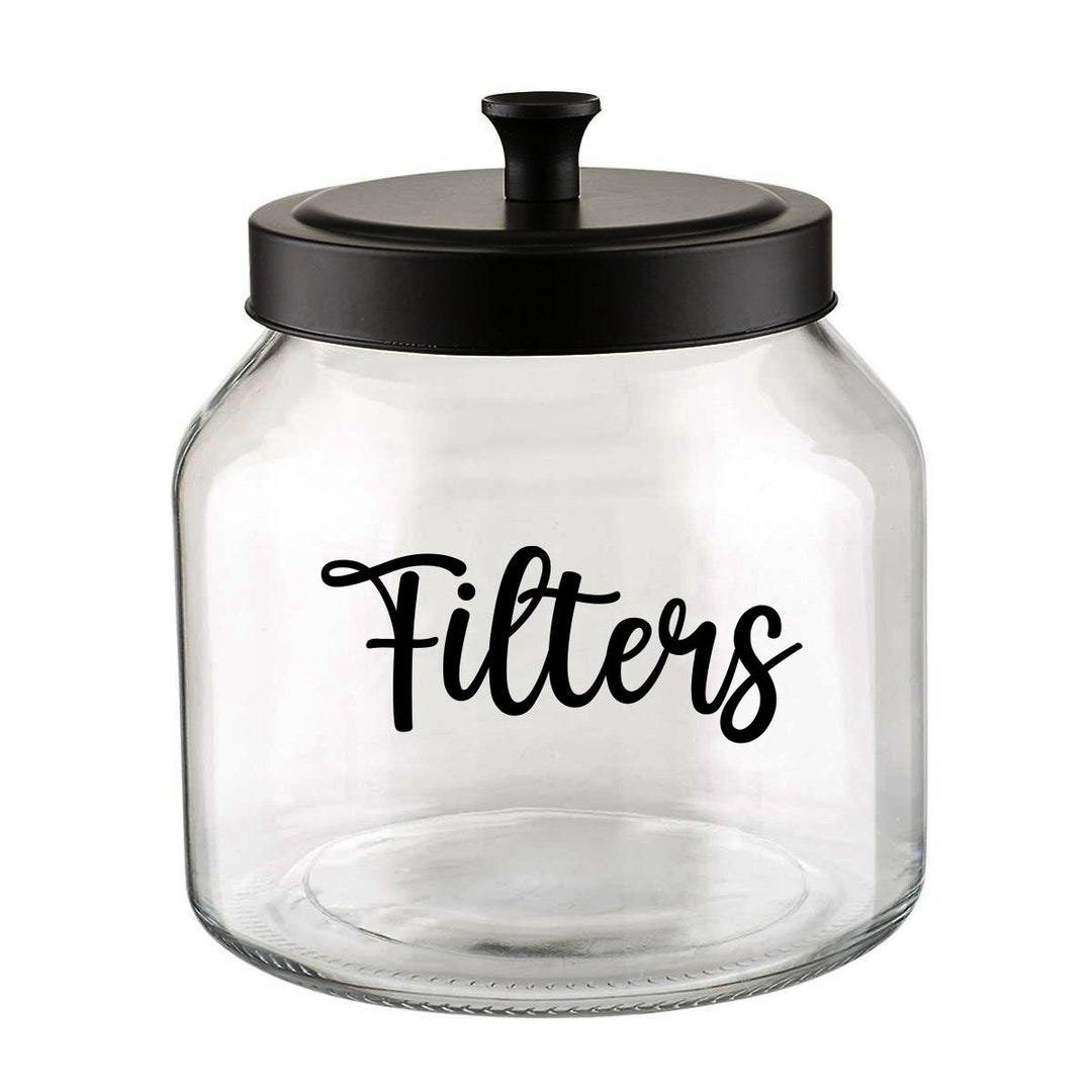 Coffee Filter Jar Label / Kitchen Regular Coffee Filter Jar Etsy