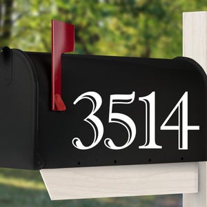 Mailbox Numbers Vinyl Decal, Mailbox Address Numbers Decal, Mailbox Number Stickers (cost for 5 numbers or less).