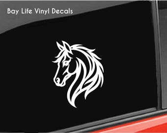 Horse Vinyl Decal, Cow Girl Horse Farm Sticker