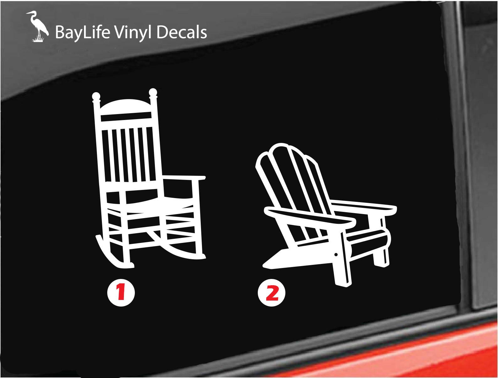 Rocking R Decal Rocking Chair Vinyl Decal, Porch Chair Relaxing Vinyl Decal, Milk Can ...