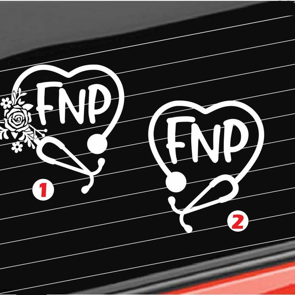 Family Nurse Practitioner Vinyl Decal, Nurse Practitioner Stethoscope Decal Home/Laptop/Computer/Truck/Car Bumper Sticker Decal