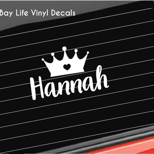 Queen Crown Custom Name Vinyl Decal, Custom Name Queen Decal for Women, Car/Truck/Home/Laptop/Computer/Phone Decal