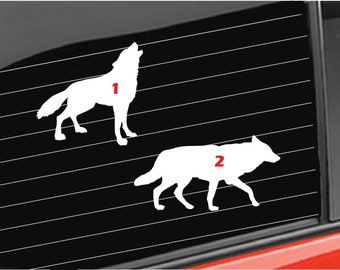 Wolf Vinyl Decal, Grey Wolf Woods Decal, Gray Wolf Decal Car/Truck/Home/Laptop/Computer/Phone/Tumbler Wall Decal