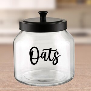 Oats Jar Label / Kitchen Oats Jar Vinyl Decal, Kitchen Jar Stickers, Kitchen Breakfast Organization Labels