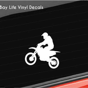 Dirt Bike Decal, Guy Riding Dirt Bike Rider, Off Road Motor Bike  Decal Car/Truck/Home/Laptop/Computer/Tumbler