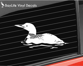 Loon Bird Vinyl Decal, Lake Loon Birds Decal, Loons Decal Car/Truck/Home/Laptop/Computer/Phone Decal