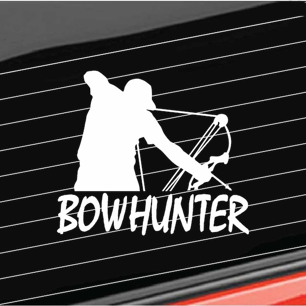 Bow Hunter Vinyl Decal, Deer Bow Hunter, Man Bow Hunter Decal, Guy Bow Hunter Car/Truck/Laptop/Computer/Phone/Tumbler Sticker Vinyl Decal