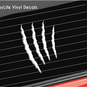 Claw Marks Decal, Monster Claw Marks Sticker, Claw Scratches Decal Home/Laptop/Computer/Tumbler/Truck/Car Bumper Sticker Decal