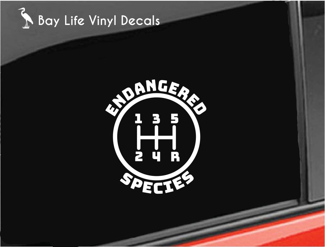 5 Speed Gear Vinyl Decal, Stick Shift Manual Car Decal Car/truck/laptop ...