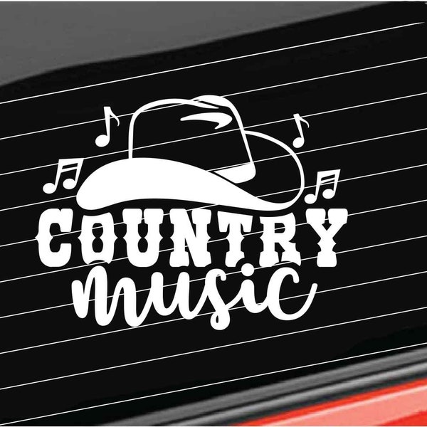 Country Music Decal, Cowboy Love Country Music Vinyl Decal Home/Laptop/Computer/Truck/Tumbler/Car Bumper Sticker Decal