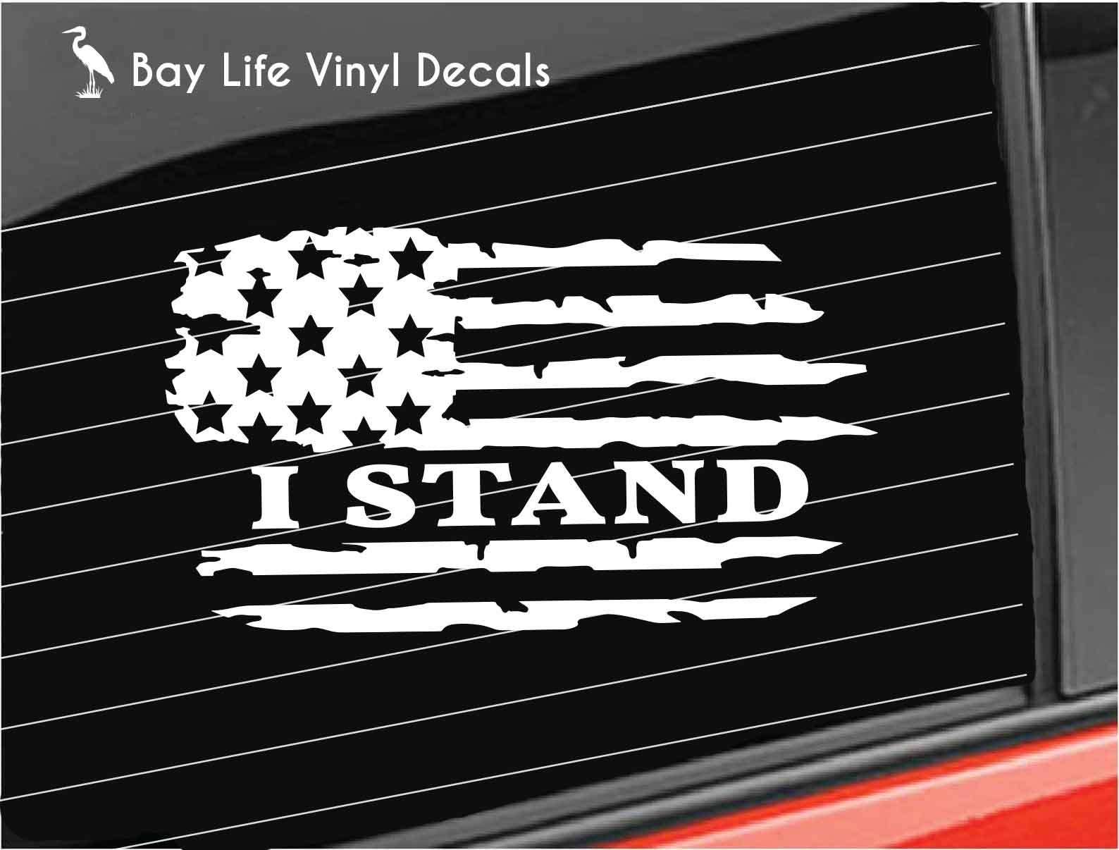 US Flag Distressed Vinyl Stencil-USFDHT