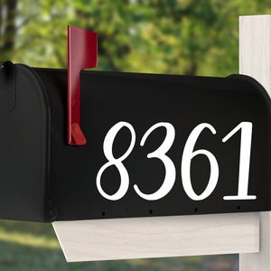 Mailbox Numbers Vinyl Decal, Mailbox Address Numbers Decal, Door Numbers, Mailbox Number Stickers (cost for 5 numbers or less).