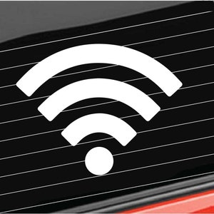 Nouiroy Signal WiFi pleine batterie signe autocollant amusant pour  voitures, autocollants de fenêtre de voiture, décalcomanies uniques de  véhicule