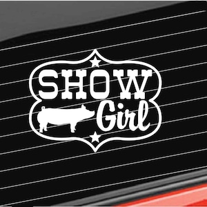 Pig Farm Show Vinyl Decal, Show Girl Pig Farm Vinyl Decal, Home/Laptop/Computer/Truck/Car Bumper Sticker Decal