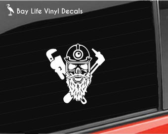 Metal Worker Welder Vinyl Decal, Beard Skull Welder Vinyl Decal, Occupation Welder Vinyl Decal Welder Home/Laptop/Truck/Car Sticker Decal