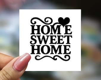 Home Sweet Home Vinyl Decal, Front Door Porch Decor  Adhesive Sticker