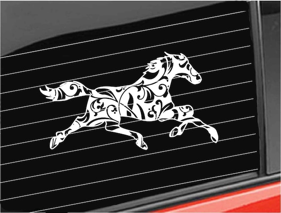 HORSE Vinyl Decal Sticker Car Window Bumper Wall Laptop Animal Stallion Running 