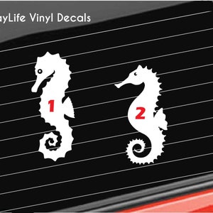 Sea Horse Vinyl Decal, Ocean Sand Dollar Conch Starfish Seahorse Decal, Beach Sea Shells Decal Car/Truck/Home/Laptop/Computer/Phone Decal