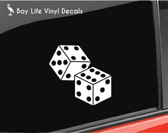 Dice Vinyl Decal, Rolling Dice Decal, Gaming Bunco Dice Car/Truck/Laptop/Computer/Phone/Home Decor/Bumper Sticker Vinyl Decal