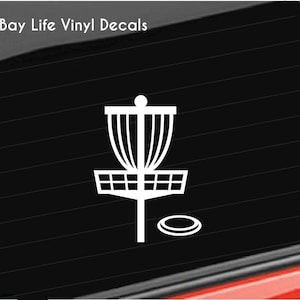 Disc Golf Vinyl Decal, Sports Disc Golf Vinyl Decal Disc Golf Player Sticker