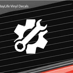 Gear Tool Vinyl Decal, Mechanic Vinyl Decal, Tools Wrench Gear Mechanic Vinyl Decal Home/Laptop/Tumbler/Computer/Truck/Car Sticker Decal