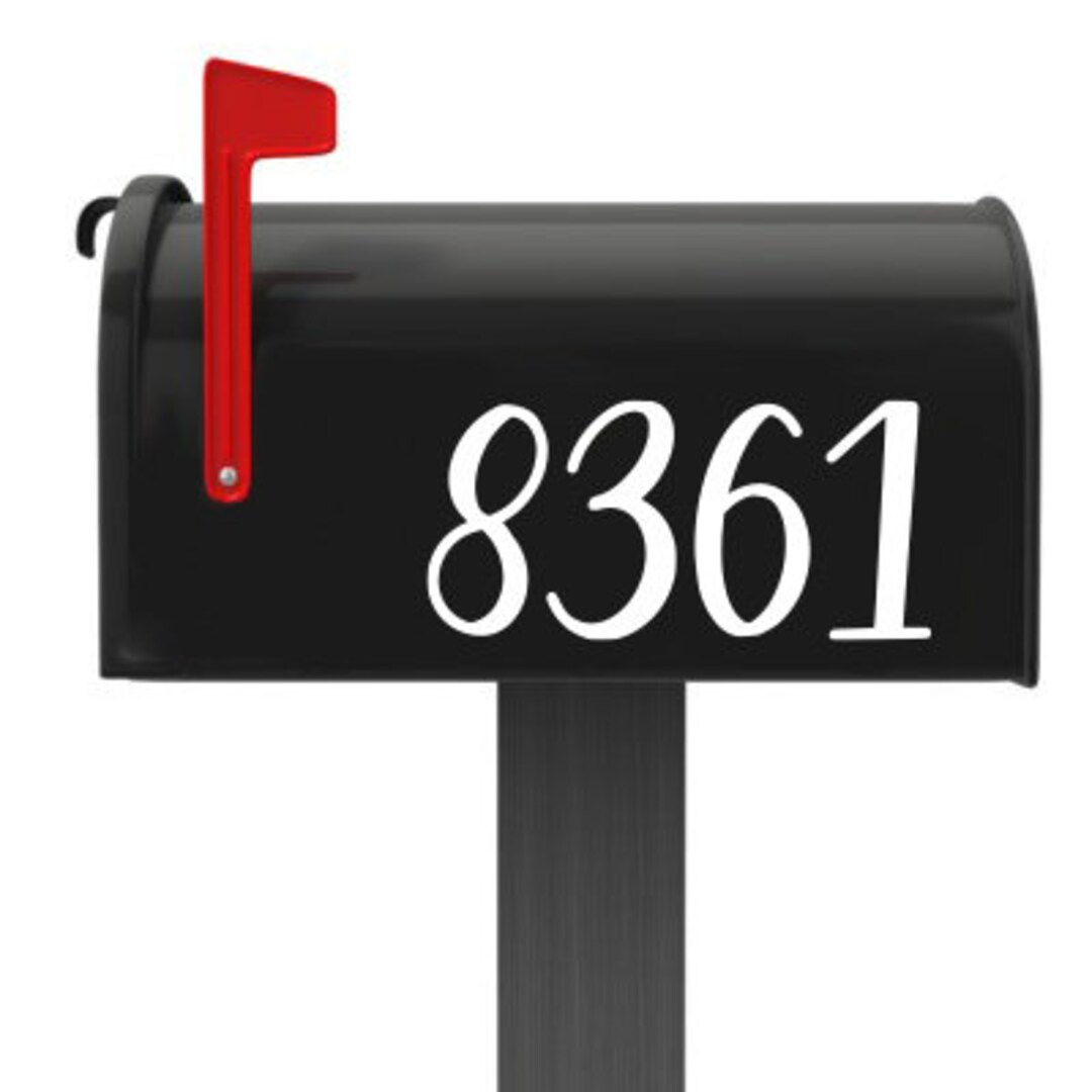 Mailbox Numbers Vinyl Decal, Mailbox Address Numbers Decal, Door