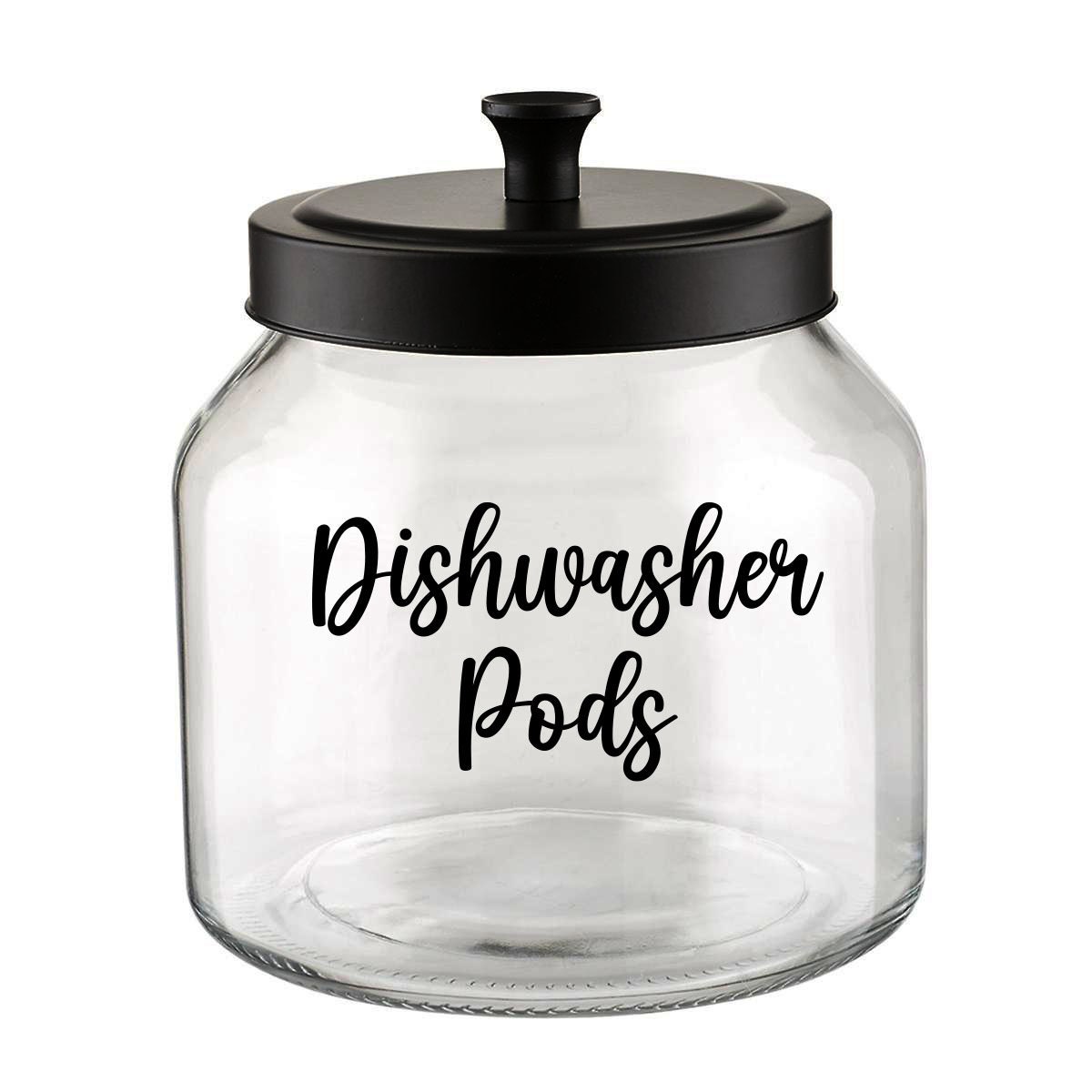 NOKI Dishwasher Pod Container, Clear Acrylic Dishwasher Pod Holder with  Hinged Lid, Refillable Dishwasher Pod Storage Container for Kitchen