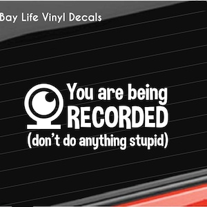 Porch Decal, Porch Camera Decal, Your Being Recorded Home/Laptop/Computer/Truck/Car Decal/Door/Porch