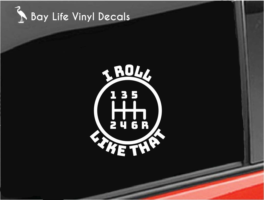 6 Speed Sticker 6 Speed Gear Vinyl Decal, 6 Speed Shift Happens Stick Shift Manual Car ...