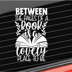 Reading Book Lover Vinyl Decal, Pages Of A Book Decal, Book Reader Quote Home/Laptop/Computer/Tumbler/Truck/Car Sticker Decal