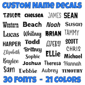 Custom Name Text Vinyl Decals, Personalize Your Own Decals for Tumbler Water Bottle
