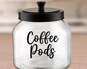 Coffee Pods Label / Kitchen Regular Coffee Pods Decal / Home Organization Label for Kitchen Pantry, Kitchen Labels