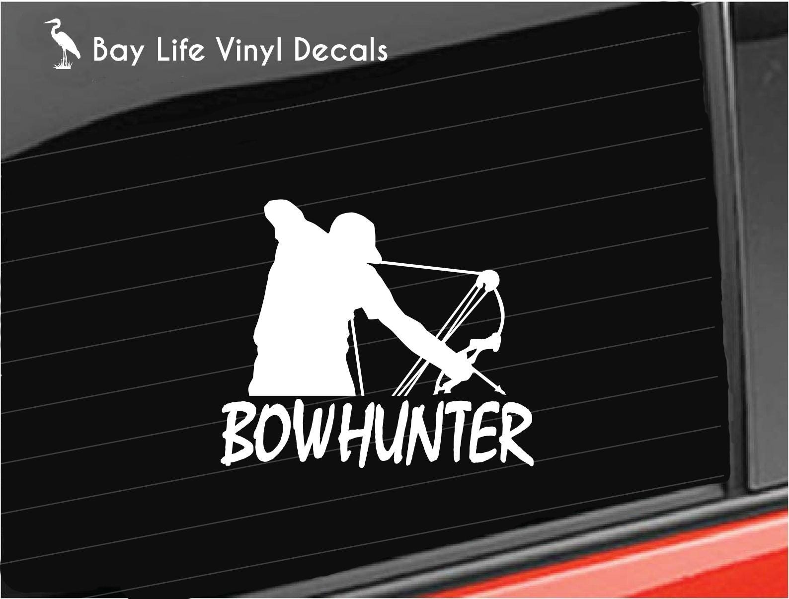 Bow Hunter Vinyl Decal, Deer Bow Archery Hunter, Man Bow Hunter Sticker ...