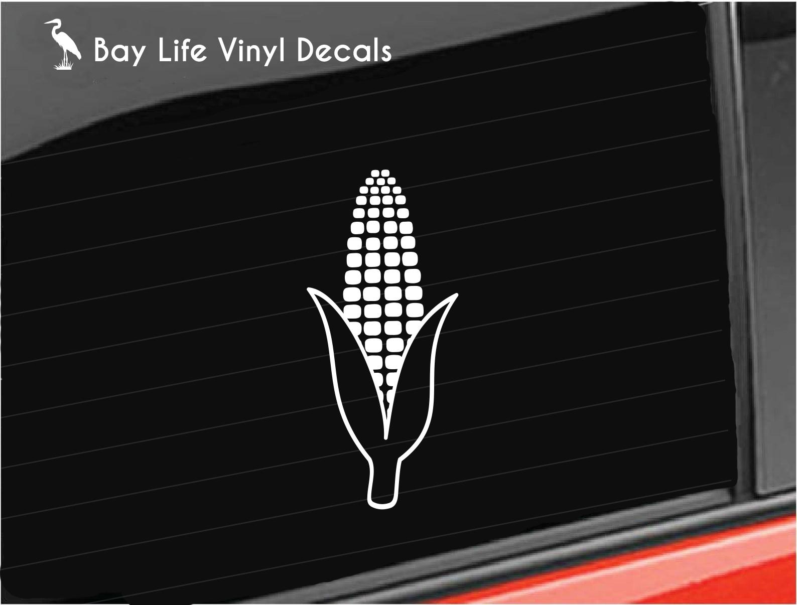 Corn Cob Sticker Corn Cob Vinyl Decal, Ear of Corn, Corn Fields Decal, Farm Corn Home ...